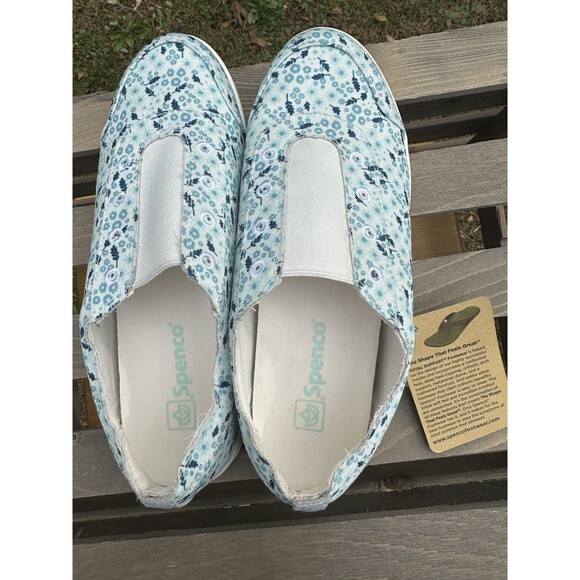 SPENCO Santa Maria Slip On Sneakers Womens Size 9D Canvas floral print - Picture 2 of 16